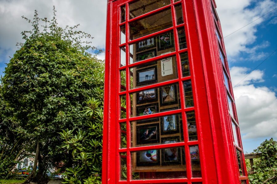 Stichill Gallery - a tiny gallery held in a disused old red phone box