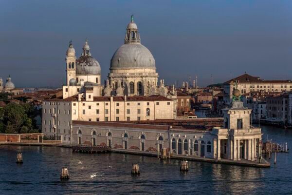 Dogana di Mare in Venice taken from an inbound cruise ship